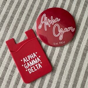 Alpha Gamma Delta Pin and Card Holder